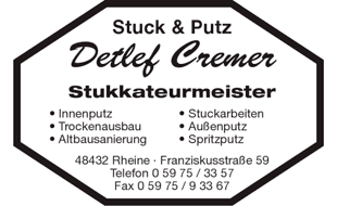 Stuck & Putz Detlef Cremer