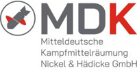 Kundenlogo MDK Mitteldeutsche Kampfmittelräumung Nickel & Hädicke GmbH Kundenlogo MDK Mitteldeutsche Kampfmittelräumung Nickel & Hädicke GmbH