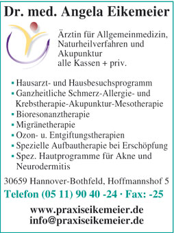 Praxis Frau Dr. med. Angela Eikemeier in Hannover. Klassische Schulmedizin