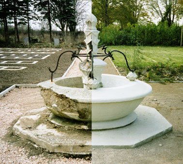 Restaurierung von alten und beschädigten Brunnen