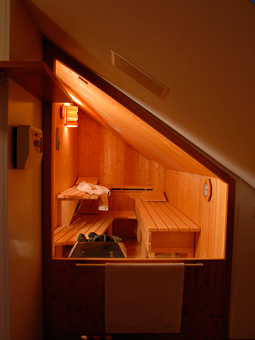 Sauna im Dachgeschoss Sauna im Dachgeschoss