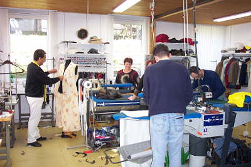 Einblick in unser Nähatelier Einblick in unser Nähatelier