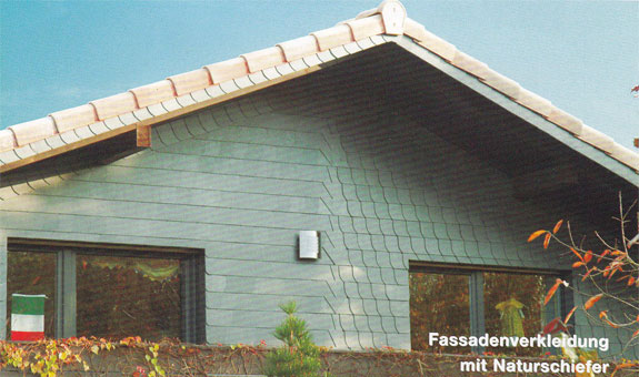 Fassadenverkleidung mit Naturschiefer Fassadenverkleidung mit Naturschiefer