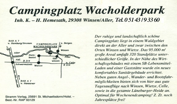 Campingplatz Wacholderpark in Wietze