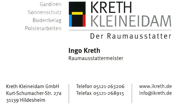 Visitenkarte der Firma Kreth Kleinedam GmbH