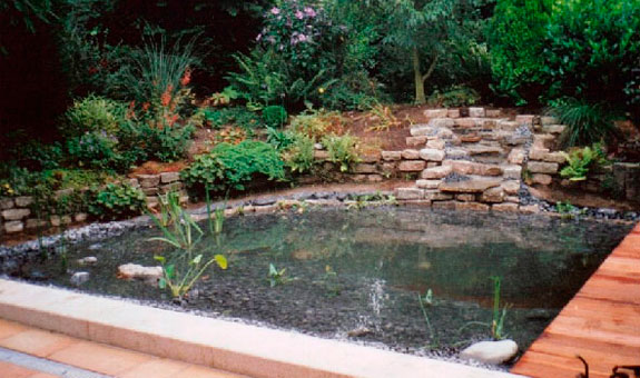Teiche, Bachläufe, Wasserpiele oder Springbrunnen lockern Ihren Garten auf