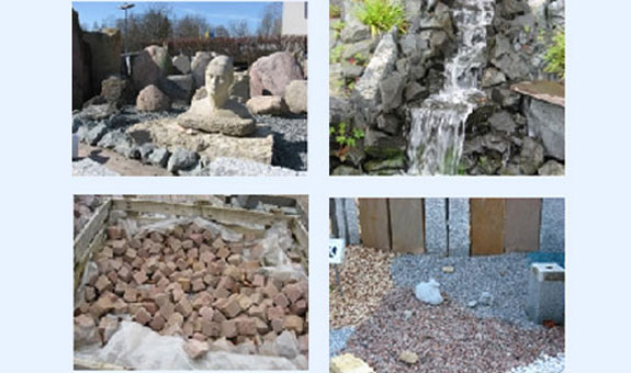 Natursteine für den Garten- und Landschaftsbau, Quellsteine, Wasserspiele und Zubehör