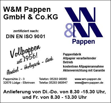 Bild 1 W & M Pappen GmbH & Co. KG in Lügde