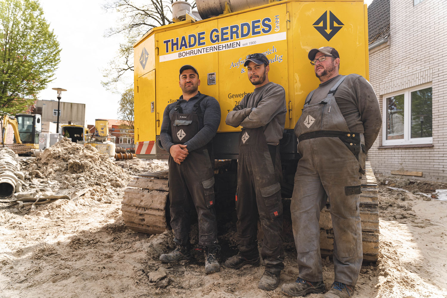 Pfahlborgerät Typ Demag H 31 / Bohrwagen bei Spülbohrung