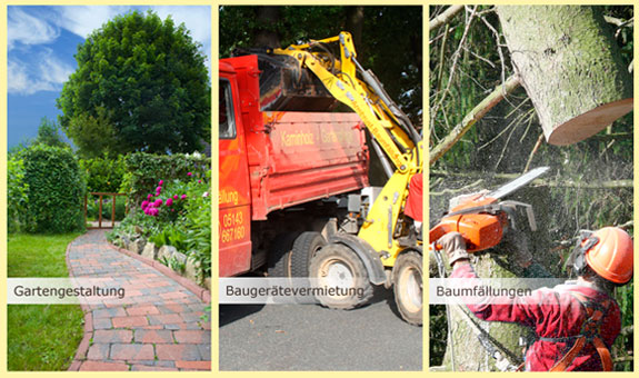 Gartenarbeiten, Gartengestaltung, schwierige Baumfällungen - unsere Profis setzen Ihre Wünsche um
