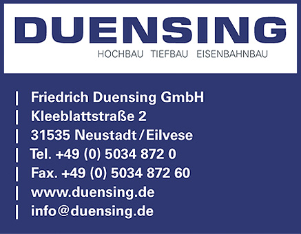 Friedrich Duensing GmbH Hoch, Tief- u. Eisenbahnbau in Neustadt