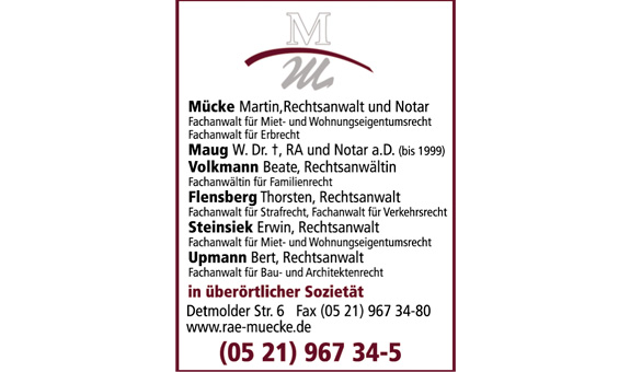 Ihre kompetenten Rechtsberater in Bielefeld: Kanzlei Dr. Maug & Mücke