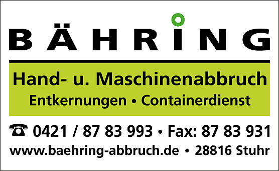 Abbruch-Entkernungs-Schadstoffbeseitigungs-Fachbetrieb + Containerrdienst