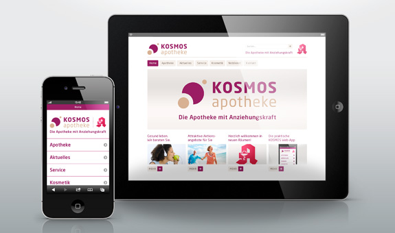 Die Kosmos Smartphone-Website