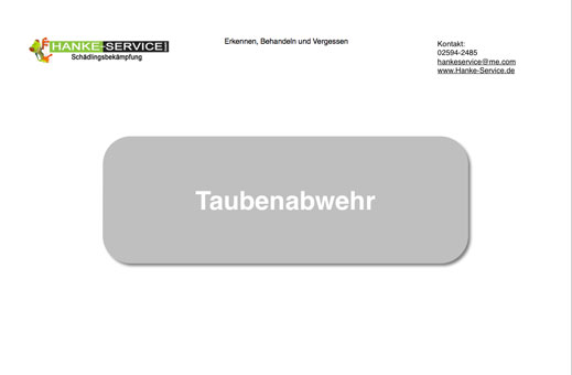 Taubenabwehr