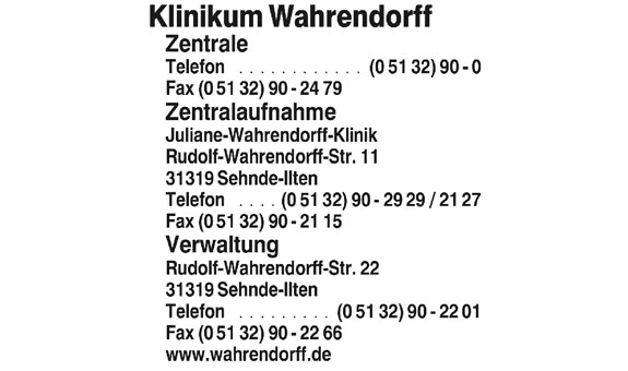 Bild 1 Klinikum Wahrendorff GmbH in Sehnde