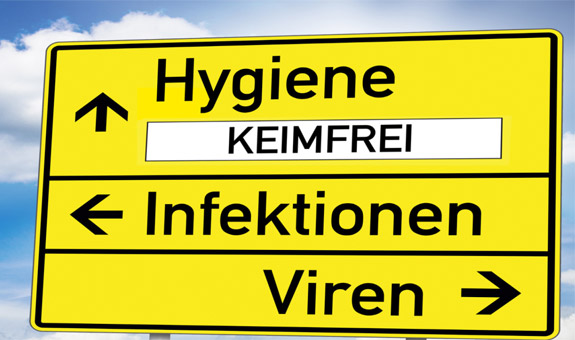 Wir sorgen für Hygiene