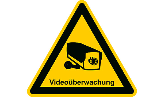 Hinweisschild auf Videoüberwachung
