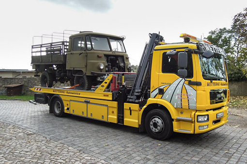 Transport eines Klein LKW