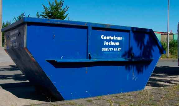 Container - Füllmenge wahlweise 5m³ oder 7m³ mit Klappe zum Beladen mit Schubkarre