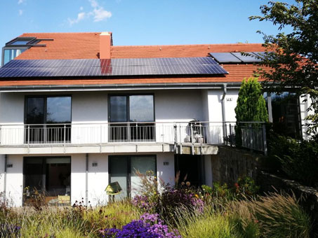 Solaranlage auf einem Einfamilienhaus