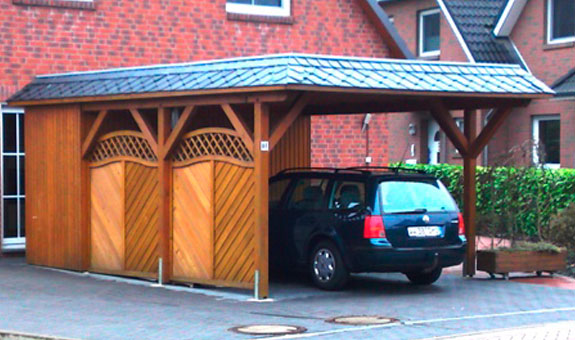 Carports mit integrierter Abstellfläche