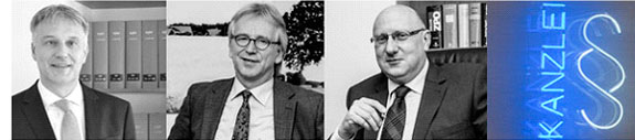 Unsere Rechtsanwälte Dr. Carsten Hoth, Klaus Friedrich, Dr. Ingo Rogge