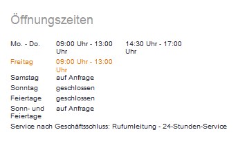 Unsere Büro- und Gesprächszeiten Unsere Büro- und Gesprächszeiten