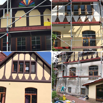 Außenanstriche mit Holzschutzanstrich und Farbgestaltung Außenanstriche mit Holzschutzanstrich und Farbgestaltung