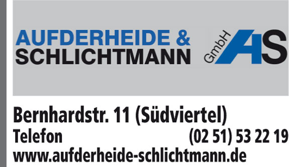 Anzeige von Aufderheide & Schlichtmann GmbH Anzeige von Aufderheide & Schlichtmann GmbH