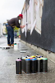 Wir entfernen Graffiti