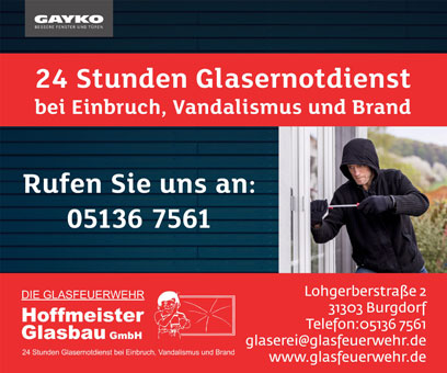 Unser Glasernotdienst ist 24 Stunden für Sie im Einsatz.