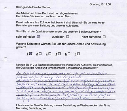 Ein weiterer zufriedener Kunde Ein weiterer zufriedener Kunde