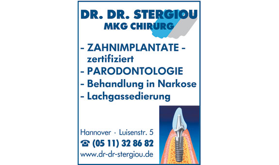 Herzlich willkommen bei Dr. Dr. Athanasios Stergiou, Ihrem Arzt für Mund- Kiefer- und Gesichtschirurgie in Hannover Herzlich willkommen bei Dr. Dr. Athanasios Stergiou, Ihrem Arzt für Mund- Kiefer- und Gesichtschirurgie in Hannover