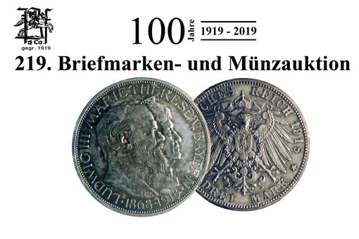 219. Briefmarken- und Münzauktion