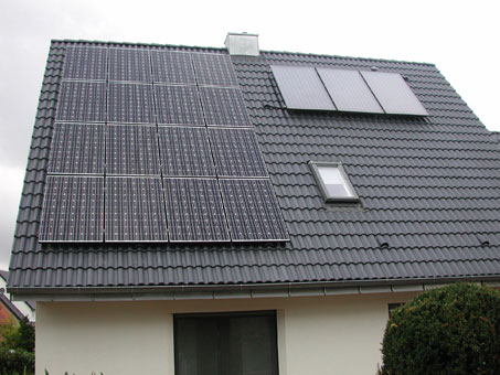 Solartechnik für ein Einfamilienhaus