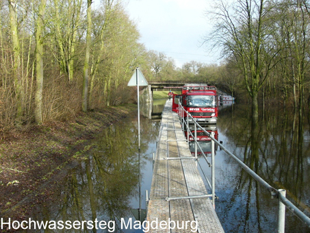 Hochwassersteg Magdeburg Bever Gerüstbau