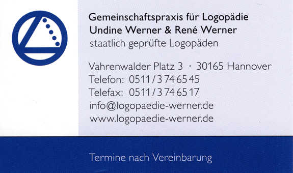 Undine Werner + René Werner Gemeinsch.-Praxis f. Logopädie Undine Werner + René Werner Gemeinsch.-Praxis f. Logopädie