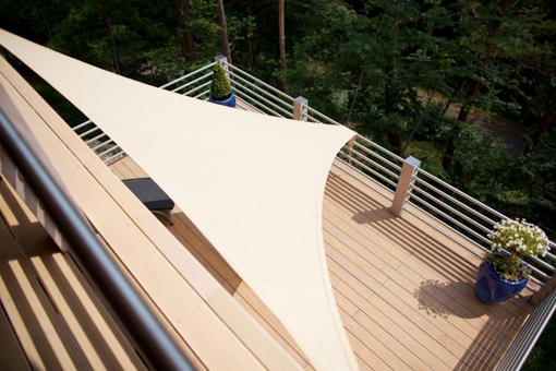 Sonnensegel für Ihre Terrasse. Stylischer Sonnenschutz für Ihre Freizeit. Auch für Balkone geeignet.