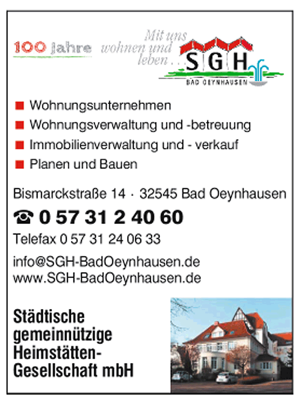 SGH Städtische gemeinnützige Heimstätten-Gesellschaft mbH SGH Städtische gemeinnützige Heimstätten-Gesellschaft mbH