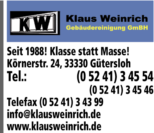 Klaus Weinrich Gebäudereinigung GmbH in Gütersloh