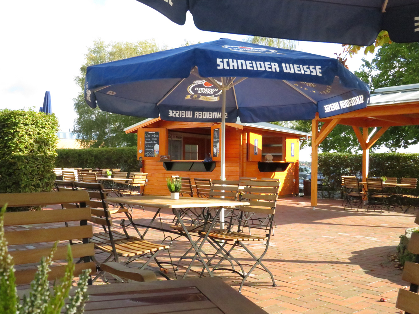 Der gemütliche Biergarten zum Ausklang einer Tagung