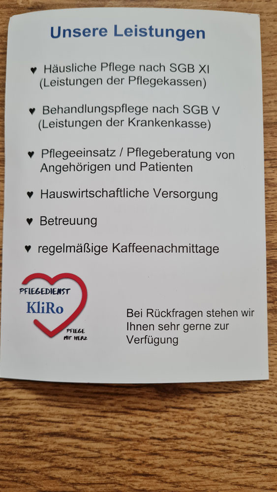 Die wichtigsten Leistungen im Überblick