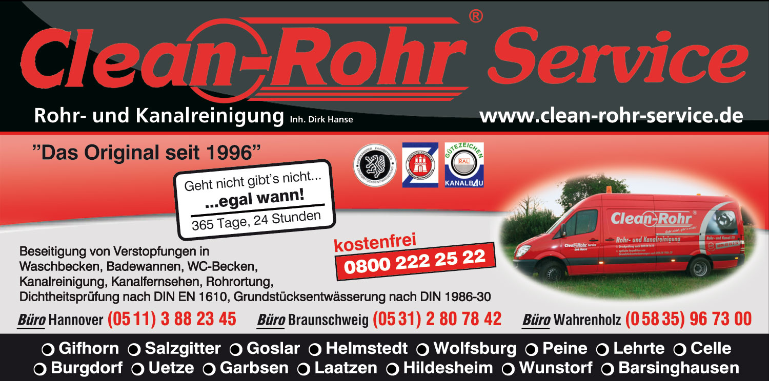 Bild 2 Clean-Rohr Service Hanse ... seit 20 Jahren das Original in Braunschweig