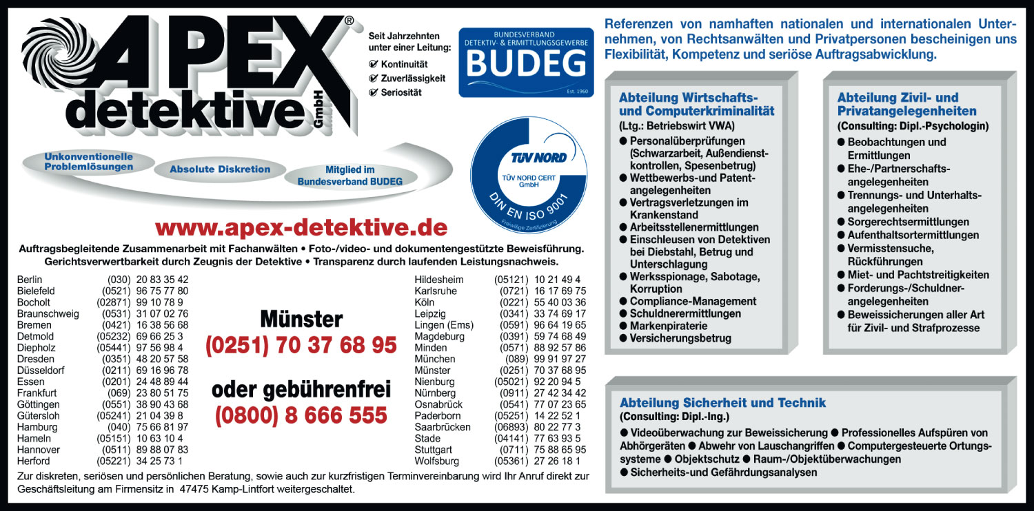 Bild 1 Detektei Apex Detektive GmbH Münster in Münster