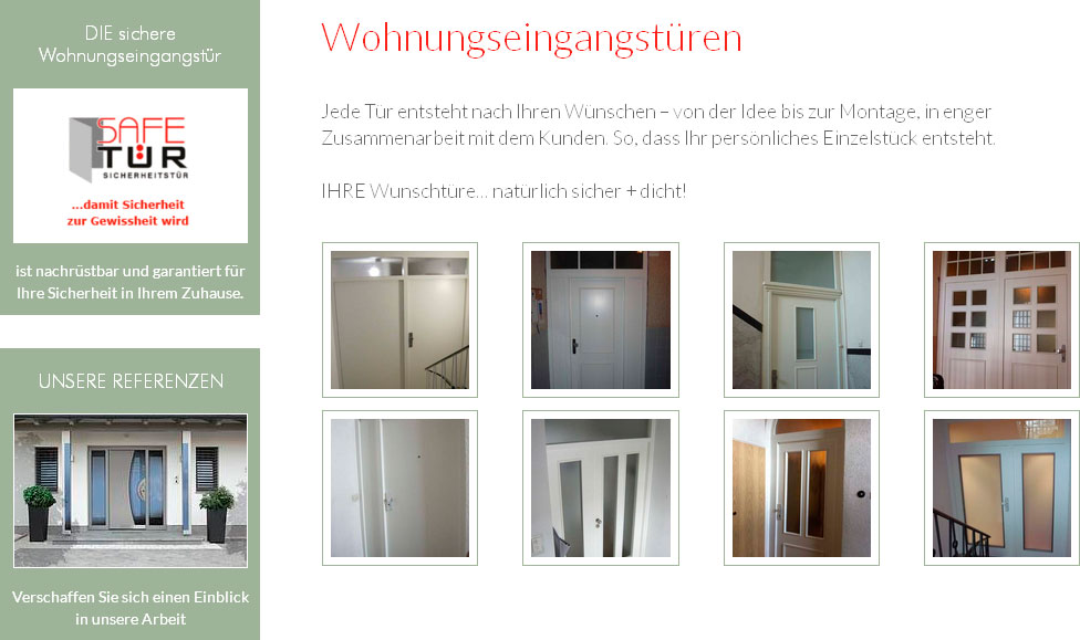 Wohnungseingangstüren ... naturlich sicher und dicht