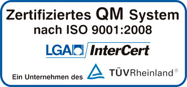 Wir sind zertifiziert nach ISO 9001:2008 Wir sind zertifiziert nach ISO 9001:2008