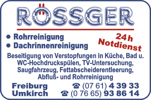 Rössger - 24 Std. Notdienst!