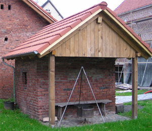 Wettersichere Grillhütte