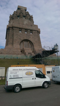 Im Einsatz am Völkerschlachtdenkmal Im Einsatz am Völkerschlachtdenkmal